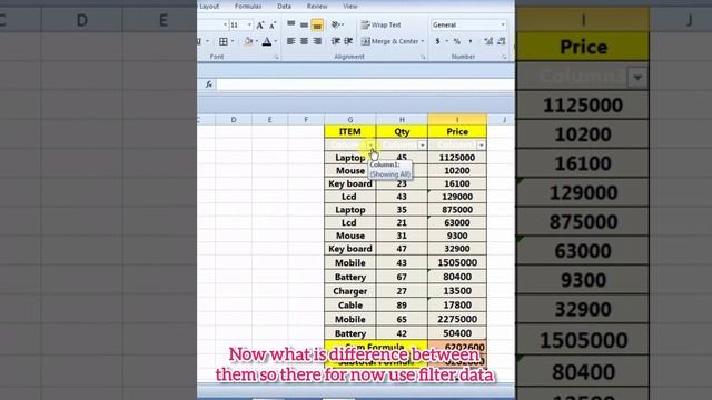 Difference Between Sum And Subtotal Formula In Excel,By Using Filter Data. смотреть онлайн