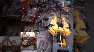 Extreme Dangerous Car Crusher Machine in Action, Crush Everything et Car Shredder Modern Technology