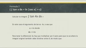 Integral de tan 4x dx