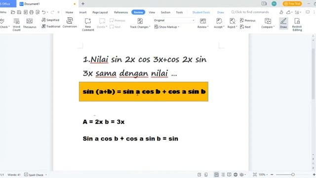 nilai sin 2x cos 3x + cos 2x sin 3x sama dgn nilai...? смотреть онлайн