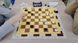 Чемпионат Ульяновской области по русским шашкам молниеносная игра Ломакин- Слабожанин