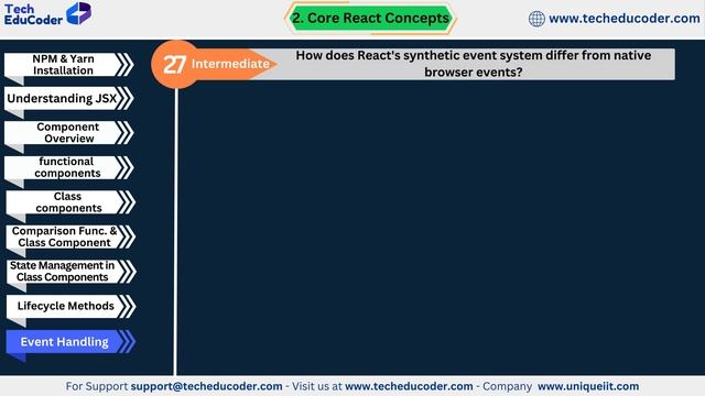 React JS Mastery: Ch 2 – Event Handling In React | part-2 | Core React Concept | #ep16