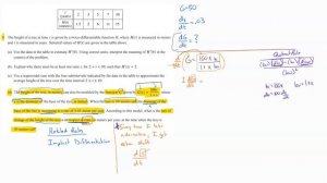 2018 AP Calculus AB Free Response No Calculator Q4d