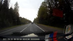 Дорога на Псков. От С.- Петербурга 2 часа в пути. Поворот на Мшинскую. Обгоны.