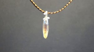 Swarovski Crystal 6470 Crystal AB Ellipse Pendant Necklace with Metal Bail