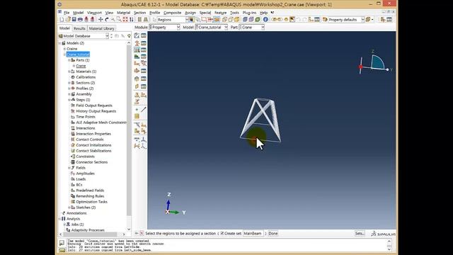 ABAQUS tutorial-Beam Structure(Static Stress Analysis of Gantry Crane)