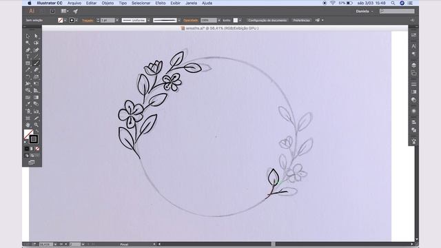 How to Design Vector Spring Wreaths in Ilustrator | Free Download | Curly Made