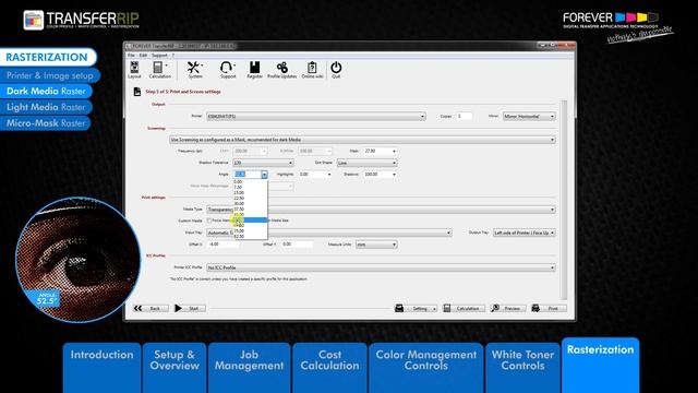 TransferRIP Part 7.3 - How to Use the Dark Media Raster Rasterization