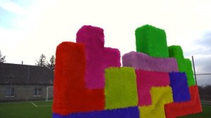 Giant Hairy Tetris Block in Real Life