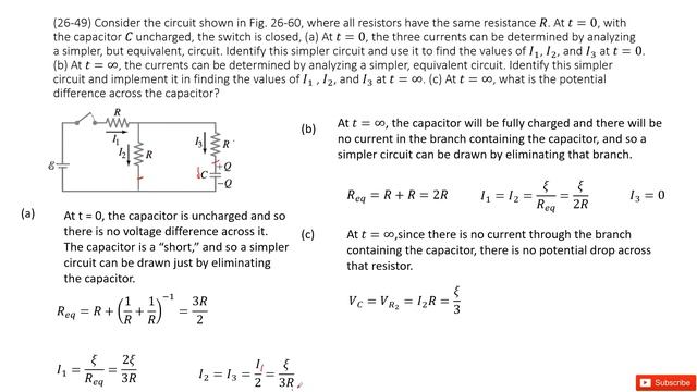 (26-49) Consider the circuit shown in Fig. 26-60, where all resistors have the same resistance R. A смотреть онлайн
