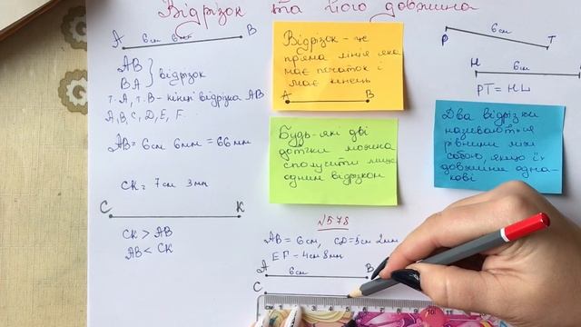 5 клас. 17. Відрізок та його довжина