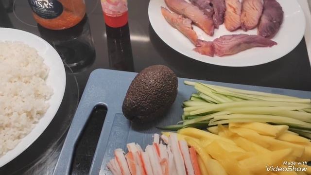 Суши. Жаренные роллы! вкусно и красиво Посоленная Рыбка. #суши#sushi #рыба#кулинария #рецепты