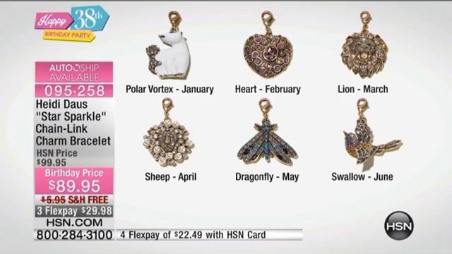 Heidi Daus "Star Sparkle" ChainLink Charm Bracelet смотреть онлайн