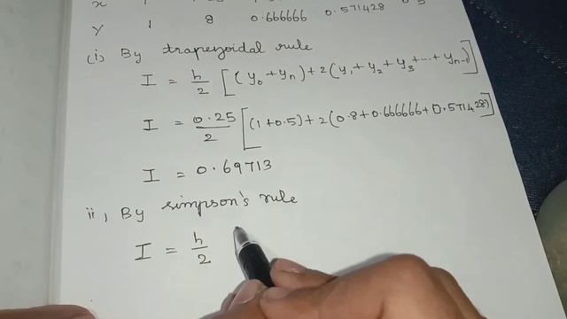 compute the value of integration 1to 2 dx/x using simpson's rule and trapezoidal rule take h=0.25 смотреть онлайн
