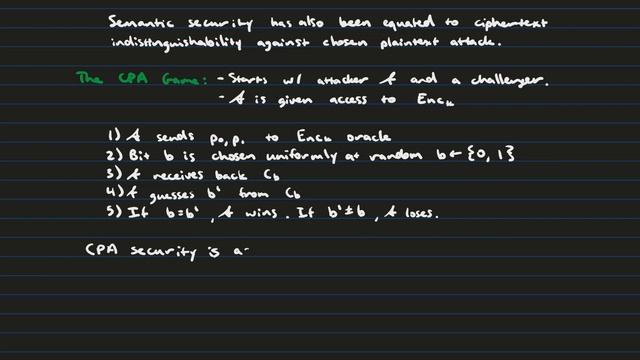 Decoding Cryptography Lecture 6: Semantic, CPA, and CCA Security