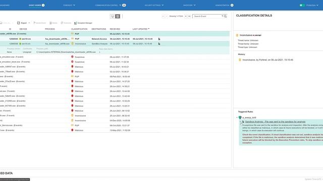 FortiEDR FortiSandbox реклассификация смотреть онлайн