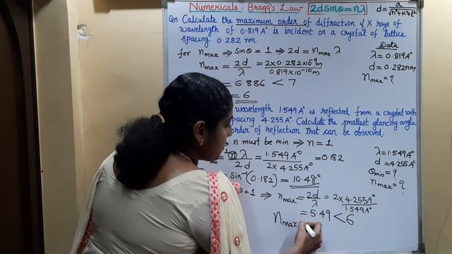 Solved Problems on Bragg's Law