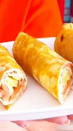 Яичные рулеты с начинкой / На завтрак или перекус