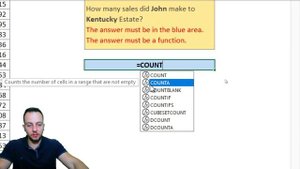 Solving a Excel Job Interview Test Question | Count.Ifs Function Practical Example