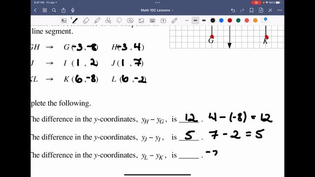 Math 10C Unit 4 Characteristics of Linear Equations L1: Line Segments on a Cartesian Plane