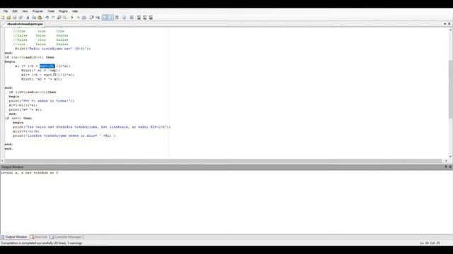 PascalABC.NET 4. stunda kvadrātsakne sqrt(), and, if, kvadrāta un lineāro vienādojumu risināšana смотреть онлайн