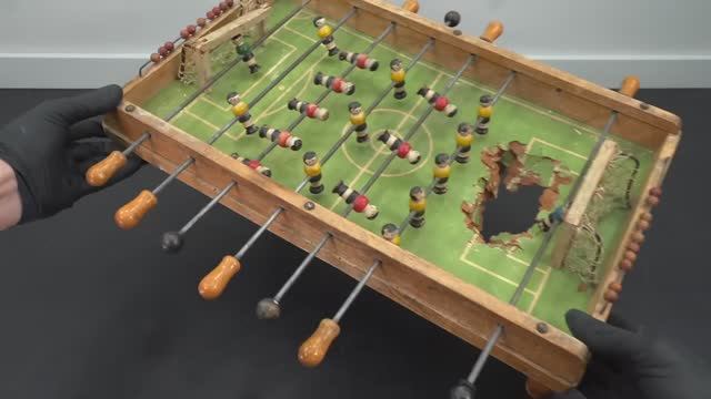 Реставрация стола для мини-футбола 1920 года. смотреть онлайн
