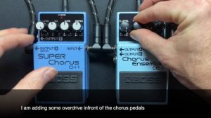 Chorus comparison BOSS CH-1 vs BOSS CE-5 into a Marshall 1987x