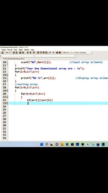 Array Sorting in C language || Array #2 @Ahvi Official coding
