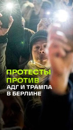 Против партии Альтернатива для Германии, Трампа и Маска. 100 тыс. человек пришли на акцию в Берлине