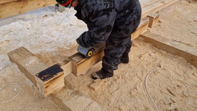 Обжиг и брошировка дома из бруса. смотреть онлайн