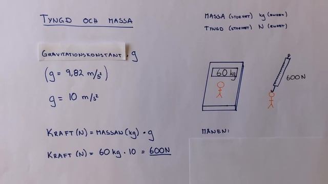 Kraft – gravitationskraft, Newton, massa - tyngd, kraft – motkraft смотреть онлайн