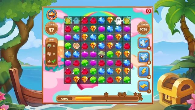 Как пройти уровень 1029 игры Сокровища Пиратов смотреть онлайн