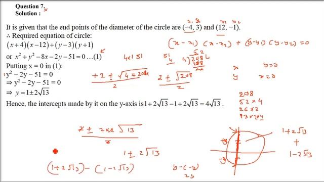 RD SHARMA SOLUTIONS CLASS 11 CHAPTER 24 The Circle Excercise 24.3 Complete