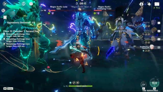 Hyperbloom Alhaitham & Aggravate Keqing - 3.4 NEW Spiral Abyss Floor 12 смотреть онлайн