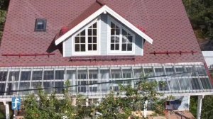 Остекление загородного дома. Окна сложной геометрии (трапеция) из ПВХ профиля IVAPER 74