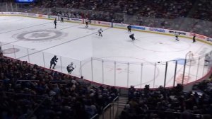 Jets'  David Gustafsson Pots Easy Goal After Puck Takes Wacky Bounce Off Glass