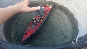 Атомный ракетный крейсер 1144.2М Орлан Адмирал Нахимов из пластилина. Показ, запуск.