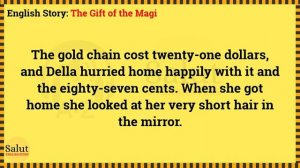 Learn English through story 🌸 Level 1 - The Gift of the Magi | Salut English