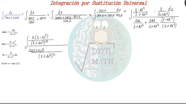 Cálculo Integral---Sustitución Universal (Integrales) смотреть онлайн