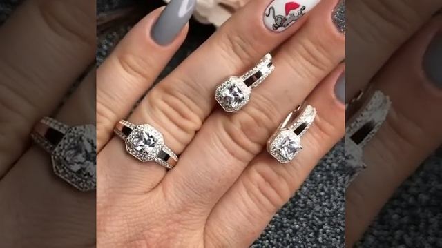 Арт.0774 Комплект из серебра с золотом и фианитом смотреть онлайн