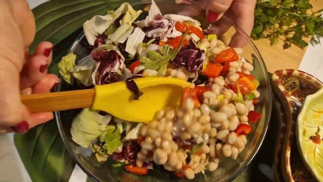 Salata de fasole boabe / Reteta de post / Bean salad, vegetarian salad смотреть онлайн
