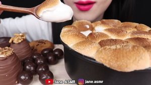 ASMR CHOCOLATE DESSERTS *S'MORES DIP, CHOCOLATE MARSHMALLOW 스모어딥, 초콜릿 마쉬멜로우 먹방 EATING SOUNDS