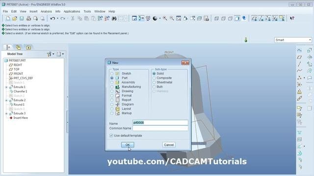 Pro Engineer Part Modeling Training Exercises For Beginners - 2