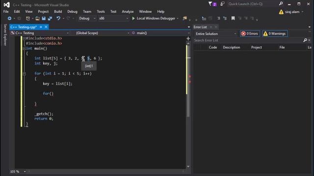 Insertion Sort Algorithm Program in Hindi Explanation and Implementation in C/C++