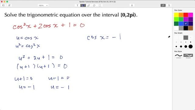 How To Solve A Quadratic Trigonometric Equation