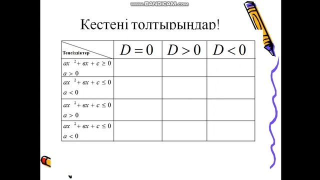 №29 Квадрат теңсіздікті шешу.8-сынып.Алгебра смотреть онлайн