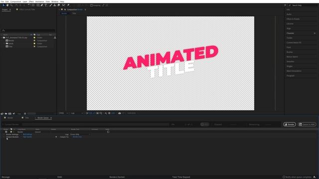 How to Export Transparent Background Videos in After Effects