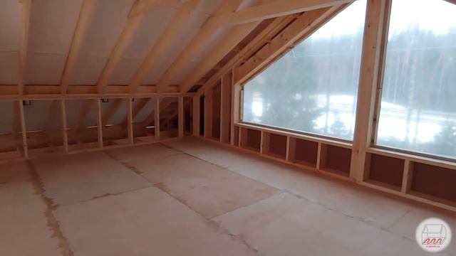 Каркасный дом 10*12 с лофтом и вторым светом | коробка под крышу, II этап | Керро #85