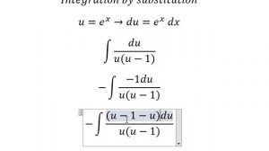 Calculus Help: Integral ∫ (e^x  dx)/(e^2x-e^x ) - Integration by substitution - Techniques