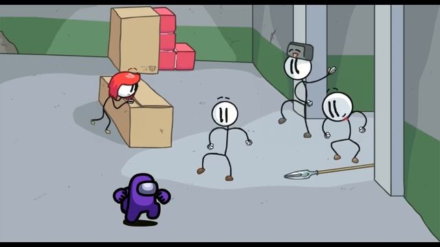 Henry Stickmin Distraction Dance With Among Us Characters